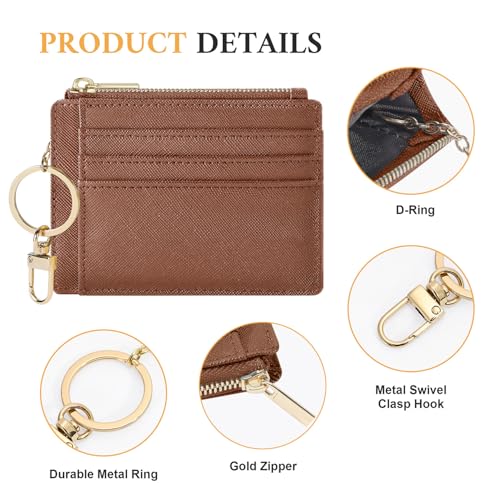 Image of Sodsay Card Case Slim Front Pocket Wallet for Women Credit Card Holder with Keychain | Slim, Front Pocket, Credit Card Holder, with Keychain