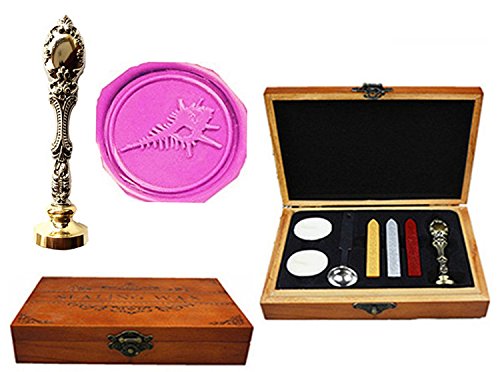 Boîte en bois paon en bronze pour ranger vos cartes cadeaux et accessoires de sceau de cire