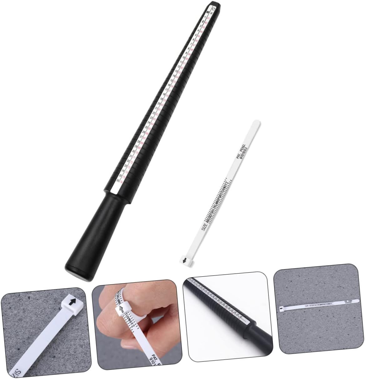VILLFUL Ring Size Measurement Tool Set Ring Mandrel Sizer for Jewelry Finger Sizing Tool Scales Accurate Ring Measuring Stick for US Size