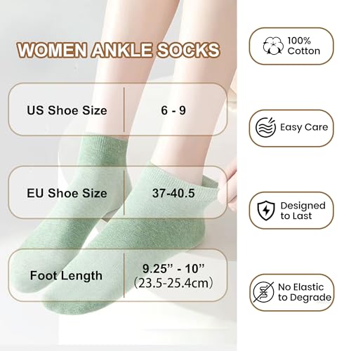 Image of Womens Ankle Socks Cotton No-Show Comfortable Low-Cut Liner Kraft Paper Gift Box