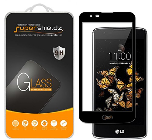 Supershieldz Designed for LG Phoenix 2 Tempered Glass Screen Protector, (Full Screen Coverage) Anti Scratch, Bubble Free (Black)