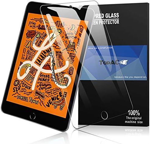 iPad Mini 5 Screen Protector, TopACE 9H Hardness [Anti-Scratch][Bubble Free] Tempered Glass Compatible for iPad Mini 5 (Clear)