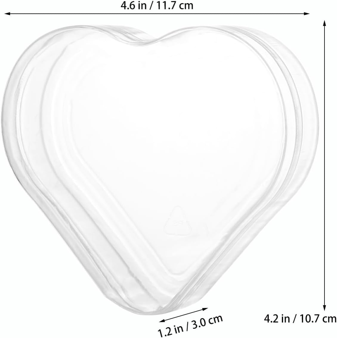 Mipcase 5pcs Heart Shape Plastic Mini Jewelry Box for Small Items image 2