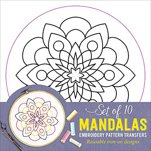 Mandalas Embroidery Transfers (set of 10 hoop designs!)
