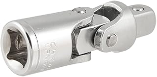 Aexit 1/2 inches Hand Operated Tools Square Socket Chrome Plated Universal Joint Silver Tone Model:48as399qo14