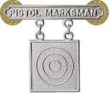 Qualification Badge -Silver Pistol Marksman Pin