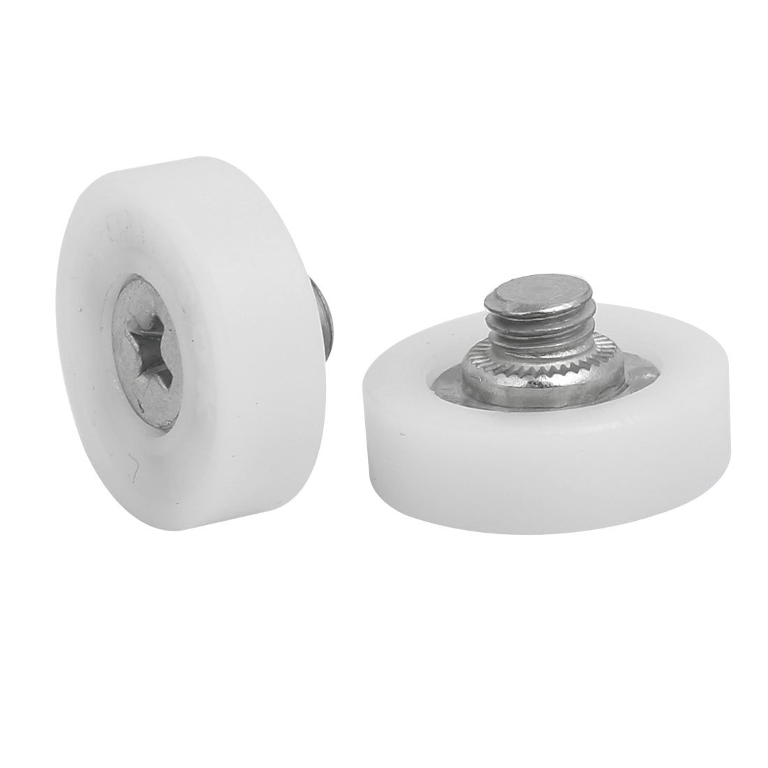 Aexit DR19C1L3 M6x3mm Material handling Thread 19mm Dia F Type Idler Bearing Pulley 2pcs Model:22as420qo368