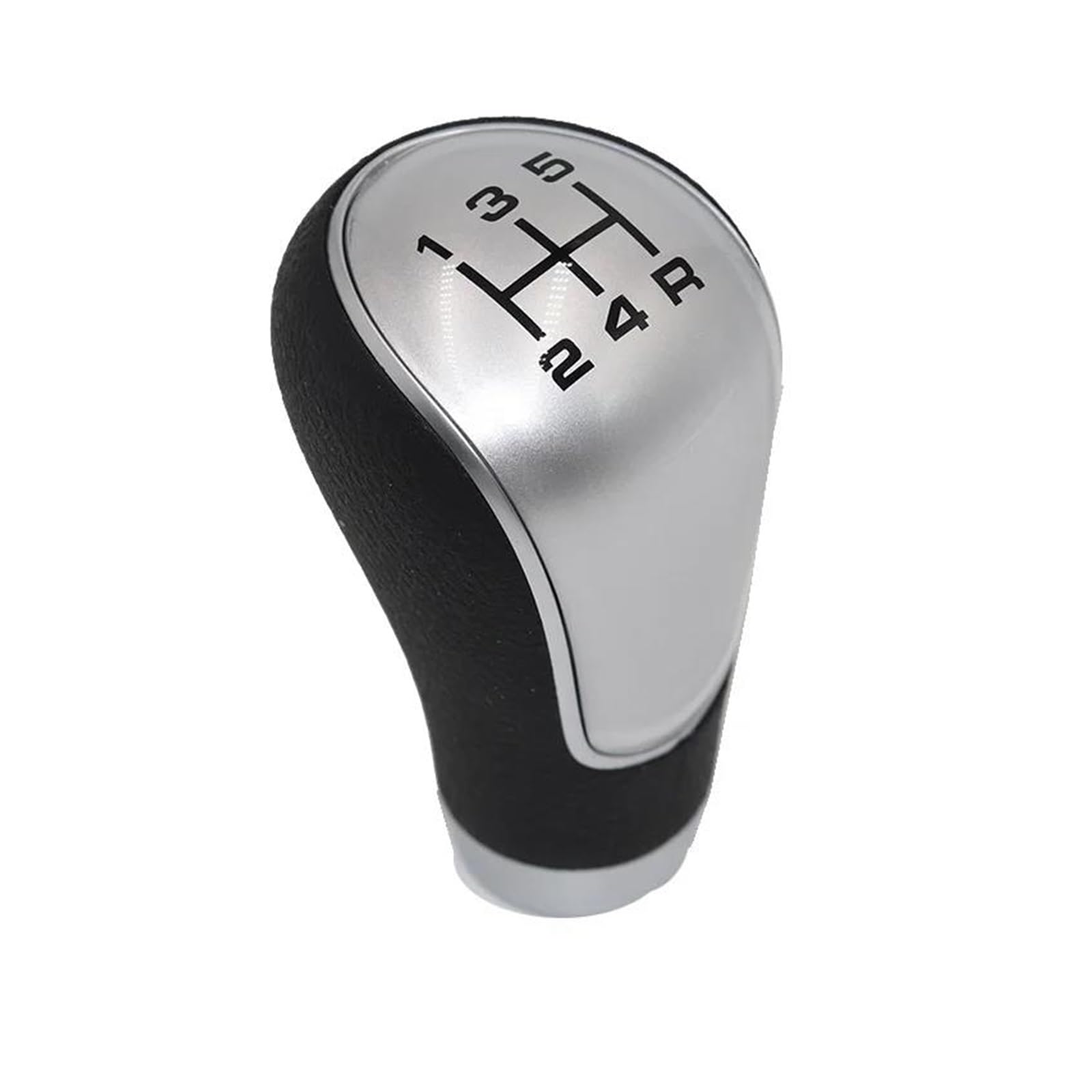 Cavinbdz 5 Speed Sliver For Hyundai Ix35 For Elantra For Tucson For Matrix Car Shift Gear Knob Lever Gaitor Boot Cover Manual Transmission Gear Shift Knob(5 Speed Sliver)