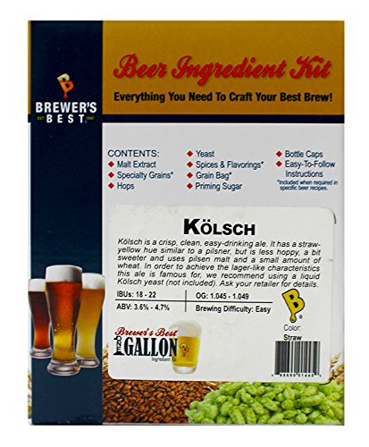 Brewer's Best One Gallon Home Brew Beer Ingredient Kit (Kolsch) #TOP2