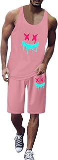 Trajes de hombre para el tiempo libre moderno chaleco pantalones cortos transpirable elástico ideal para primavera verano versátil ropa diaria con degradado de color