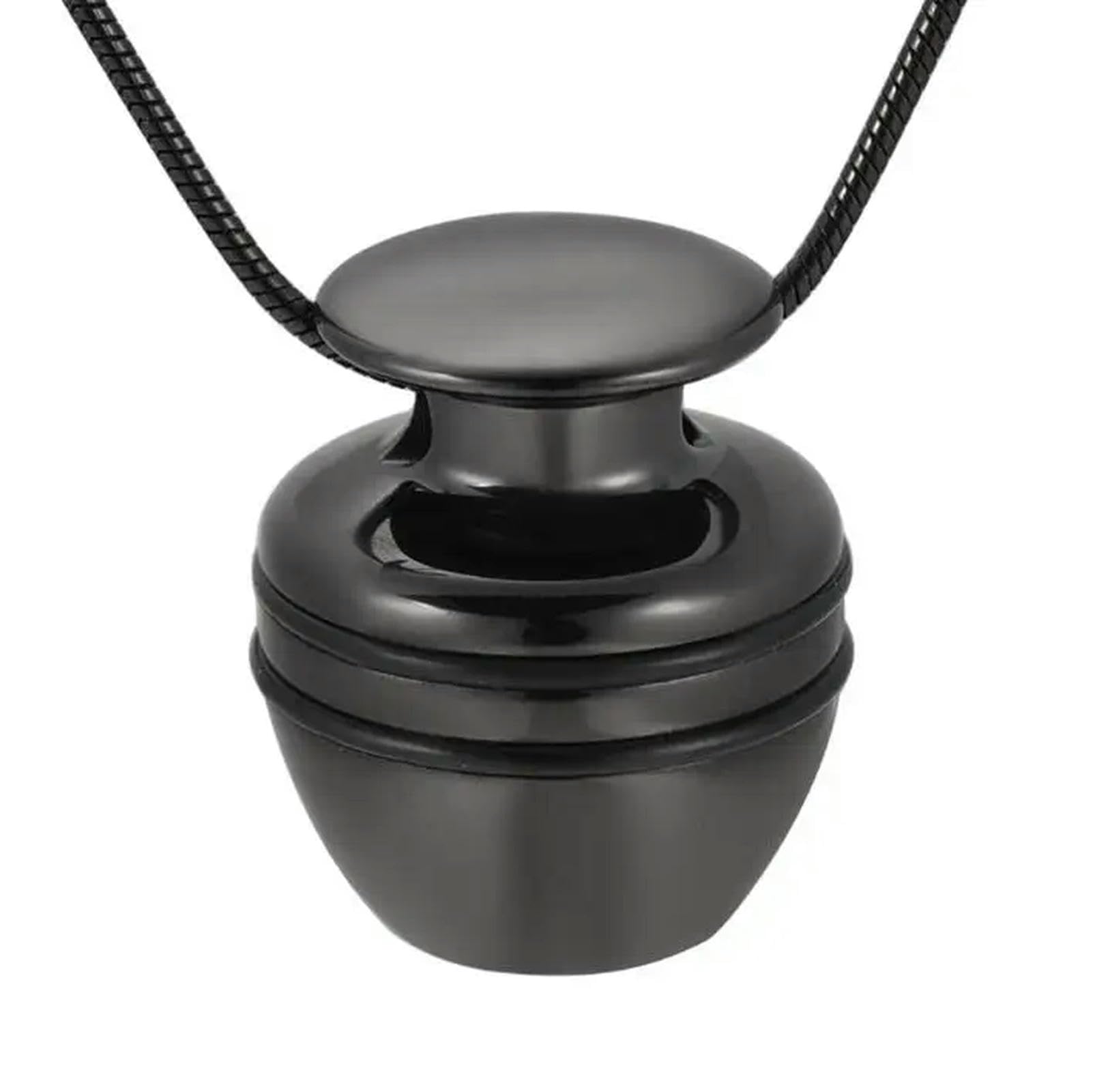 BIAIHQIE Memorial Jewelry Cremation Urn Pendant Necklace for Ashes Holder Caskets Cremation Urns Keepsakes for Women-Black