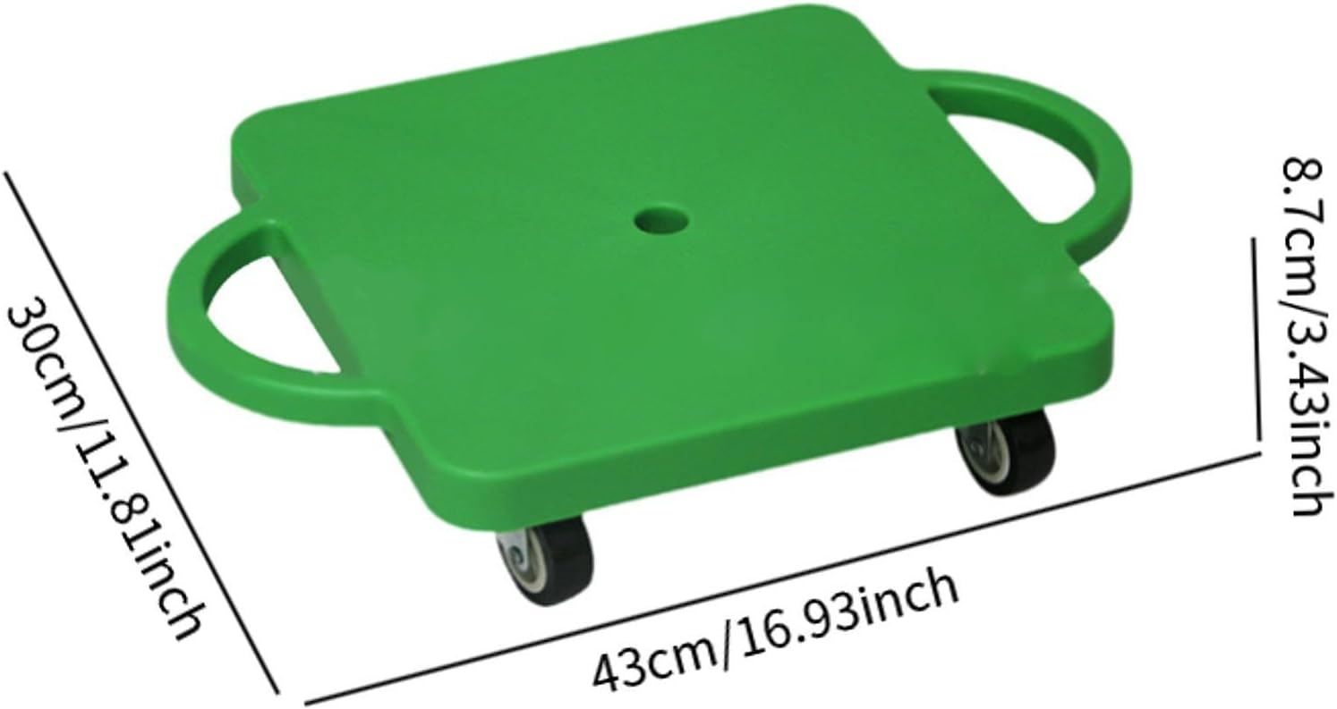 Sports Scooter Board with Handles Sitting Scooter Square Multifunctional Physical Education for Homeschool Outdoor Activities