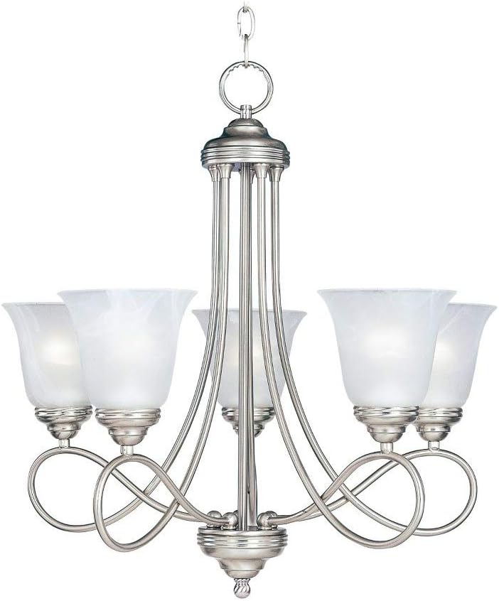 Maxim 10127ICSN Basix 3-Light Pendant, Satin Nickel Finish, Ice Glass, MB Incandescent Incandescent Bulb , 100W