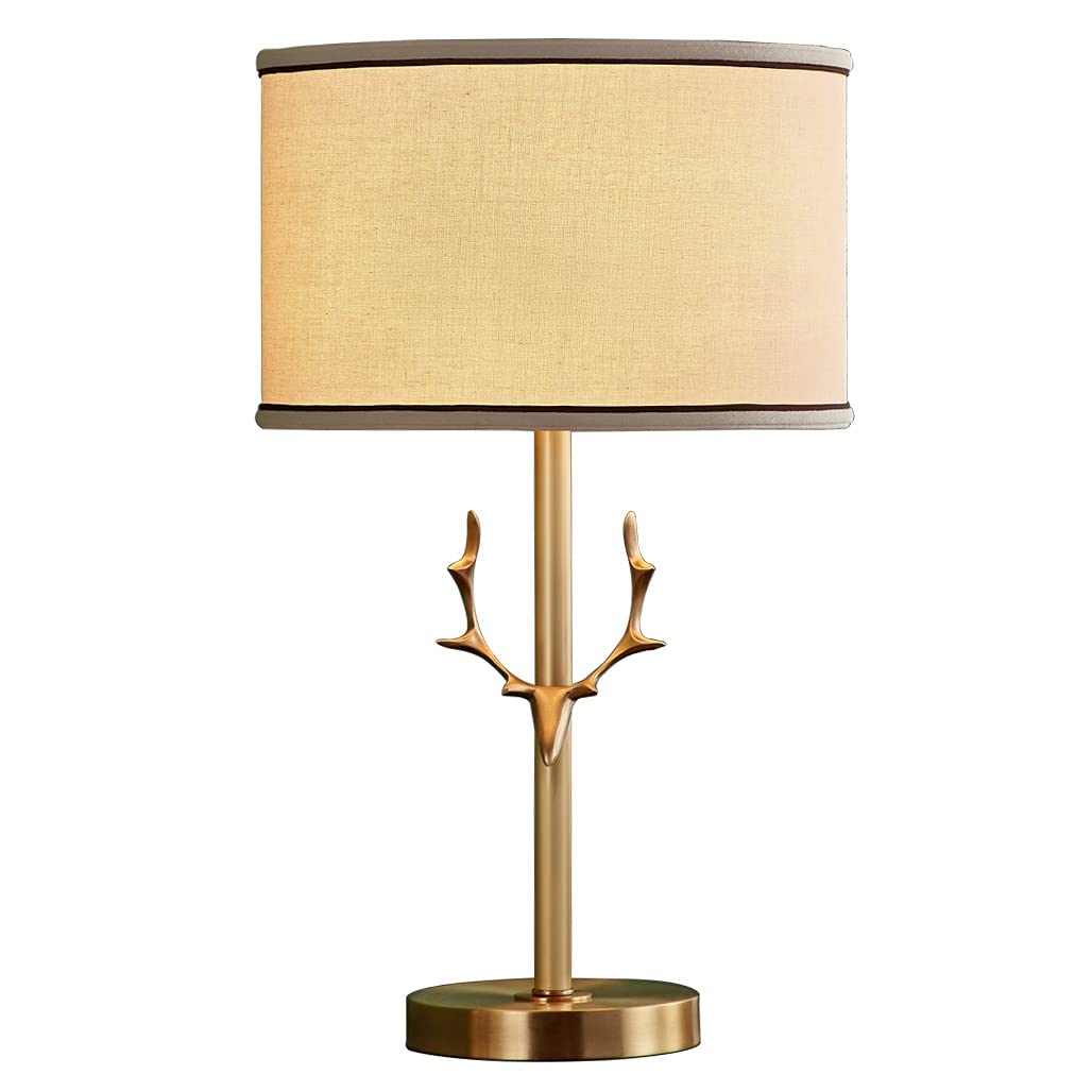 desk lamp Lampa na biurko Lampa stołowa z czystego poroża miedzi Sypialnia Lampki nocne Lampy stołowe do ochrony oczu, używane do dekoracji gabinetu i salonu Lampka na biurko Lampa LED na biurko table