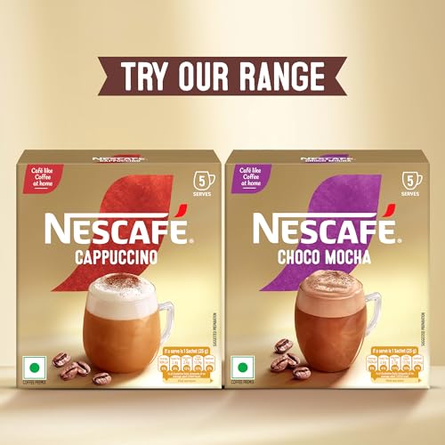 Image of Nescafe Choco Mocha | Cafe-like Coffee At Home |Coffee Premix | Just Add Hot Water | 125 G (5 Sachets x 25 G).