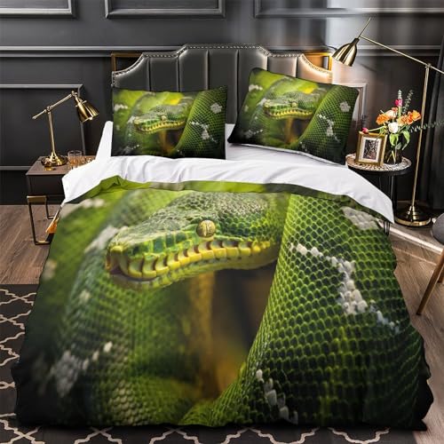 Housse de couette serpent 220x240cm avec taies d'oreiller - 5