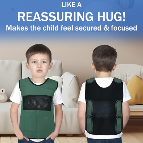 Image of Vest for Kids Including 6 Removable Weights (Green, Extra Small)