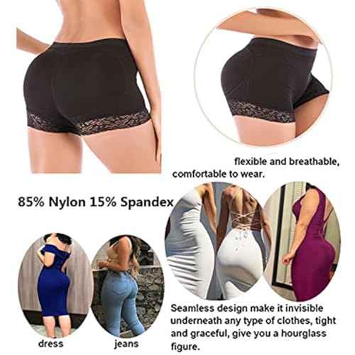 Vorcy Women Butt Pads Fake Butt Lifter Shapewear Padded Panties Hip Enhancer Pads Body Shaper Tummy Control Black - Image 8