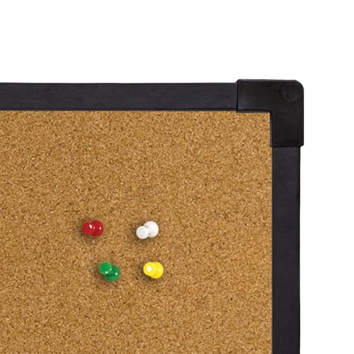 Quadro Cortiça Moldura MDF Revestido na cor Preto Soft STALO, 80x60