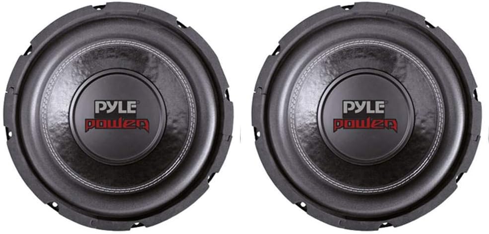PYLE PLPW6D 6'' Dual Voice Coil 4-Ohm Black Car Speakers, Car Stereo Audio Subwoofers (2 Pack)