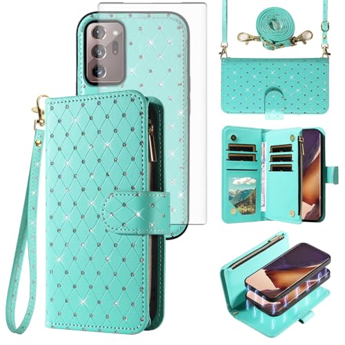 Coque Galaxy Note 20 Ultra avec bandoulière pailletée pour garder les mains libres en soirée