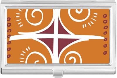Brown Mexico Totems Ancient Civilization Business Card Holder Case Pocket Box Wallet
