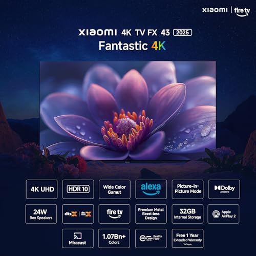 Image of Xiaomi 108 cm (43 inch) FX Ultra HD 4K Smart LED Fire TV L43MB-FIN