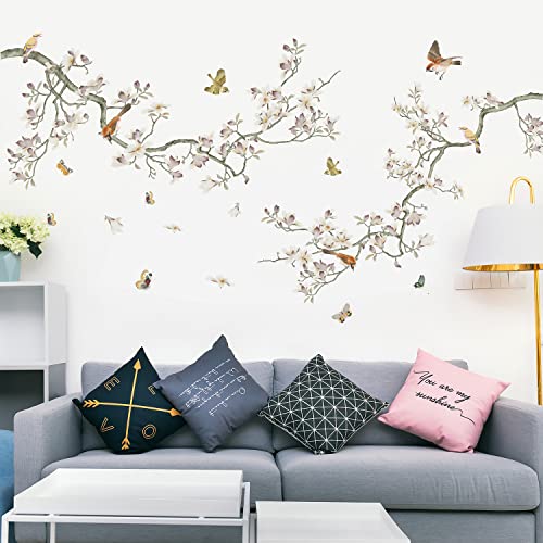 Vinilos Decorativos Ramos y Flores Blancas para Pared miniatura 7