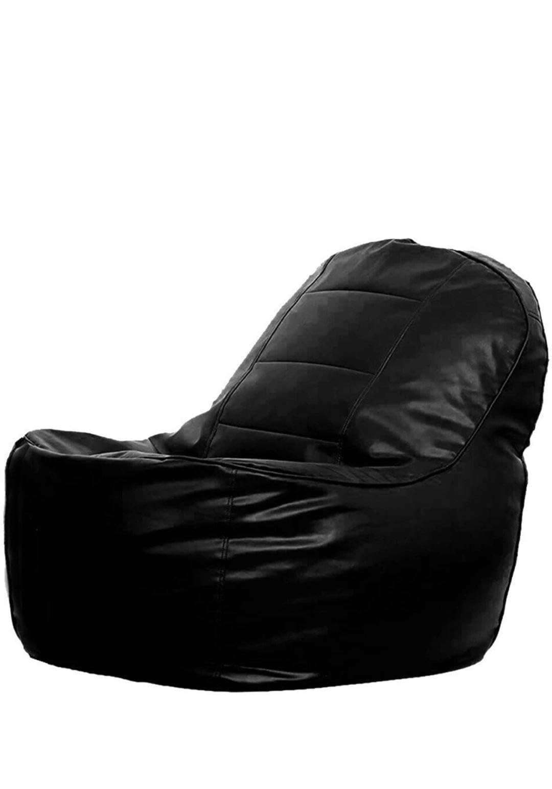 Lounger Chair Cover with Footrest & Side Pocket Without Beans- Faux Leather High Back Design - Soft Durable Cover for Adults & Kids -Living Room, Gaming (Black, XXXL)-image-13