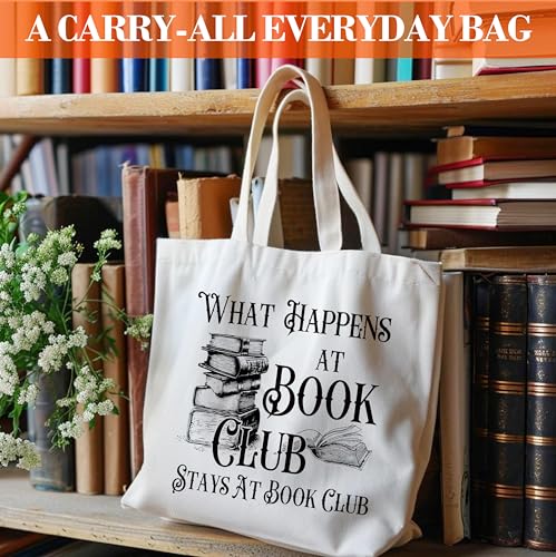 Bolso Tote Canvas para Mujer, Diseño Book Club miniatura 5