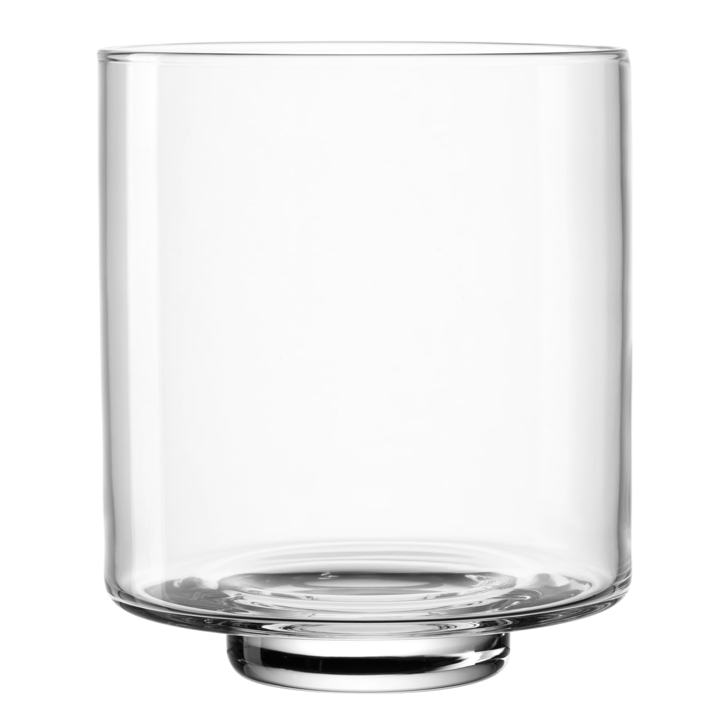 LEONARDO HOME Legno Windlicht, 1 Stück, Moderne Vase aus Glas und Holz, handgemacht, Zeitloses Windlicht, einzigartiges Kunstwerk, Elegantes Design mit langlebiger Freude,Höhe 30 cm, beige, 084751