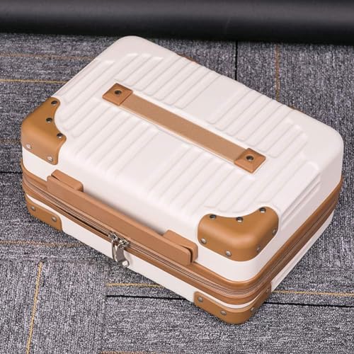 Image of Gvnd Hard Shell Makeup Case for Travel Hand Luggage Portable Carrying Makeup or Cosmetic Bag Storage Organizer Vanity Box Mini Suitcase 14'' for Women, Girls & Bride