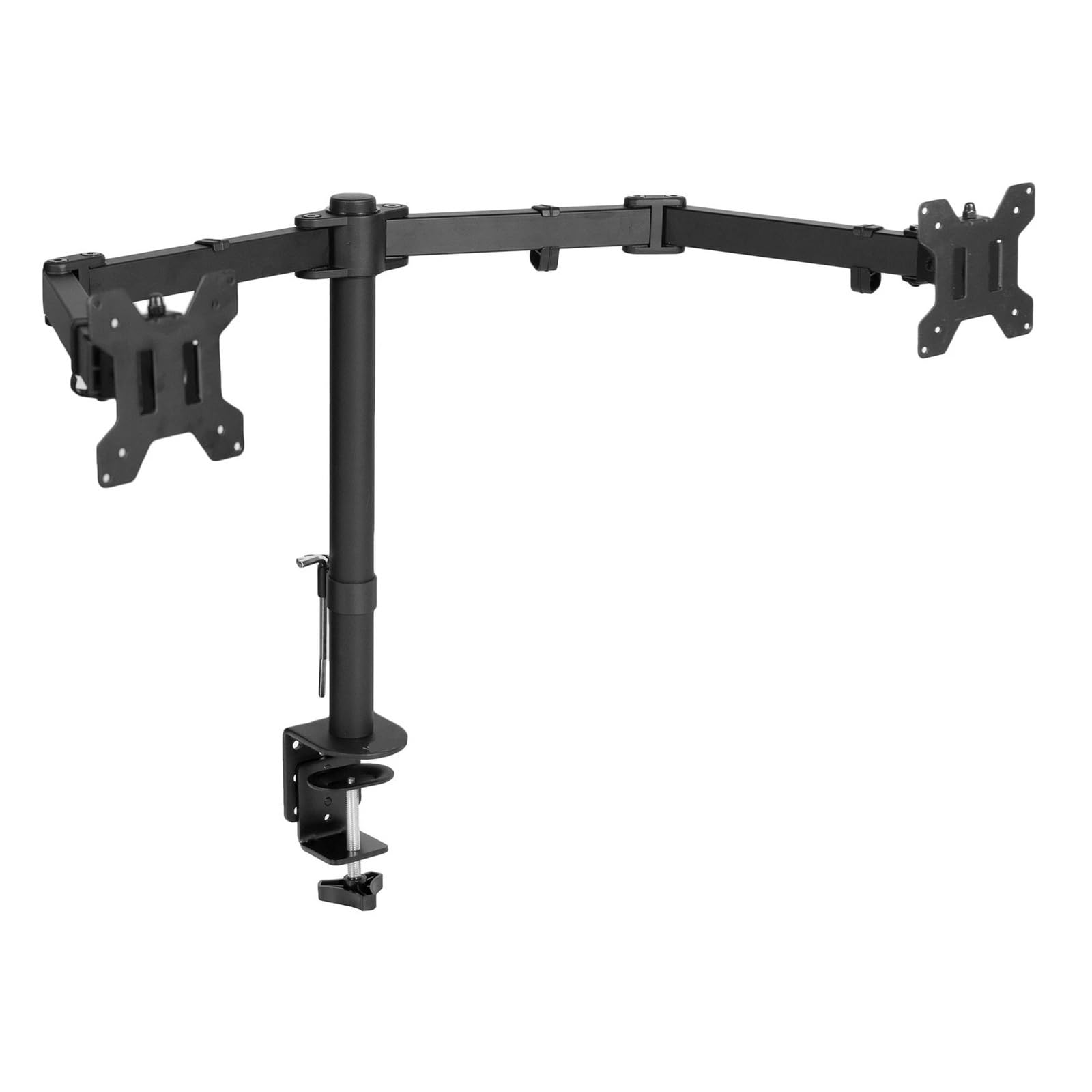 TKJfdTY Full Motion Dual Pitch Monitor Desktop Mount With Dual Bottom Arms For Screens Up To 34 Inches