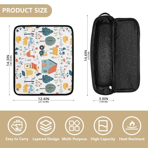 Bolsa de viaje resistente al calor Farm Marble para herramientas de cabello, organizador portátil para planchas, rizadores y accesorios de cuidado capilar miniatura 4