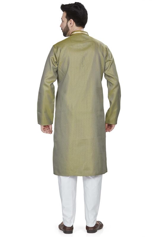 Image of BE ACTIVE Cotton Jacquard Blend Kurta for Men | Traditional and Elegant Design | Full Sleeve Kurta
