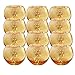 Price comparison product image GBATERI 12 Pack Speckled Gold Votive Candle Holders,Round Mercury Glass Tealight Candle Holders 2" H for Home, Parties, and Wedding Decor(Gold)-Tea Light Candles not Included