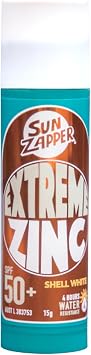Sun Zapper Extreme Zinc Stick - White Colour Sunblock Stick for Face SPF50+ Zinc Oxide Mineral Sunscreen Made in Australia