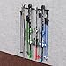 QLS Handels Skihalterung S3 Wand Skihalter für 4 Paare 83 cm Nordic Walking Trekking Stöcke Skiträger Hakenleiste mit schützender Gummierung zur platzsparenden Aufbewahrung