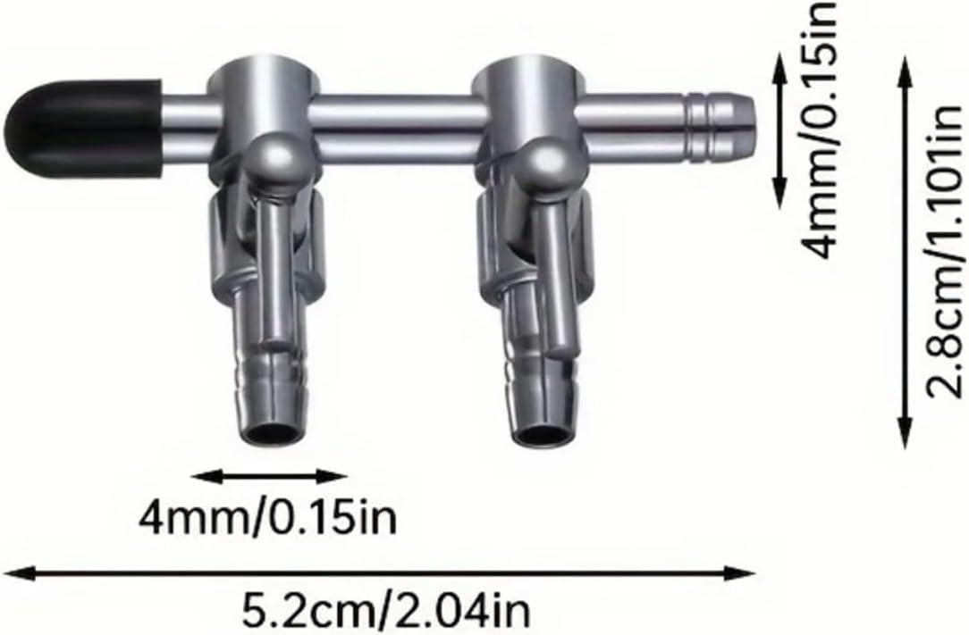 Aquarium Air Flow Control Lever Valve Distributor Splitter Oxygen Pump Accessories Fish Tank Stainless Steel 1 To 4 Wa(2 Way)