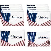 SilTriangle 150 Pcs Memorial Day Patriotic Veterans Thank You Gift Bag Veterans Gift Bulk Red Blue EVA Cosmetic Bag American Flag Thank You for Your Service Patriotic USA Party Favors for Men Soldier
