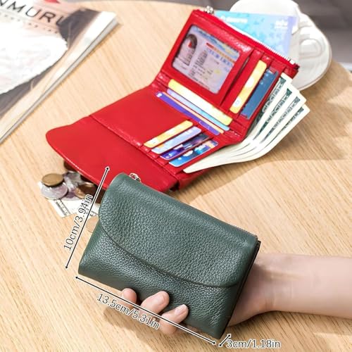 Joyfullygo Wallet, Joyfullygo Unisex Pebble Leather Wallet Relevantk Womens Soft Small with Credit Card Holder, Coin Holder & Cash Slots(Gold)2