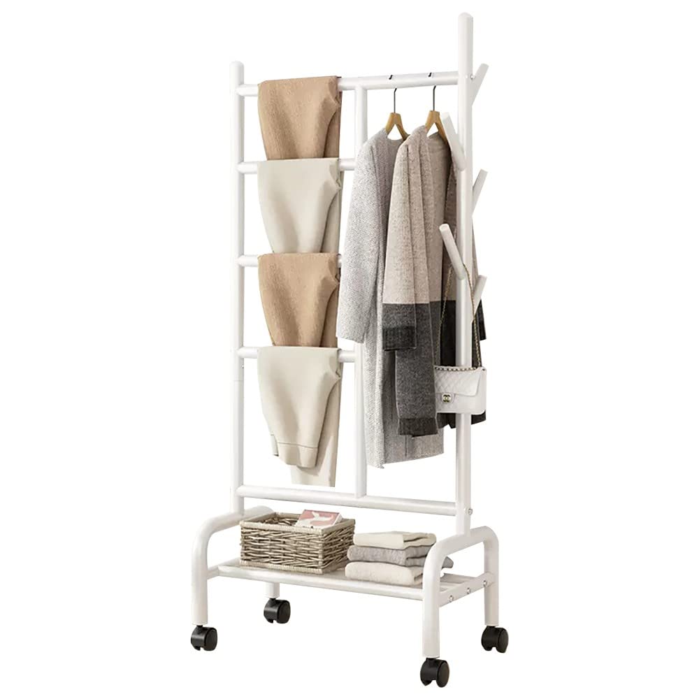 MYUYEE Clothes Rack Clothes Rack Multifunctional Coat Rack, Metal Coat Rack With Multiple Coat Hooks, Shoe Rack Storage, Maximum Load 100 Kg, For Hallway,