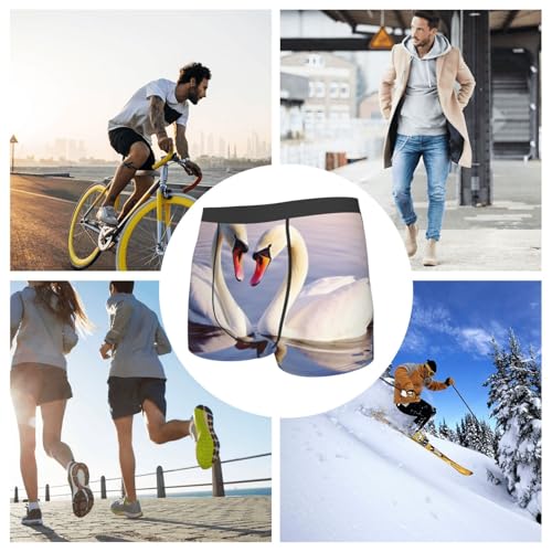 Men's Underwear swan heart Boxer Briefs Ultra Breathable Stretch Mens Moisture Wicking Underwear3