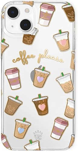 Miniatura 18 de VELVET CAVIAR Funda para iPhone 14, probada en caídas de 10 pies, purpurina transparente Bratz Bratz Pack Glitter,Café,Nebulosa