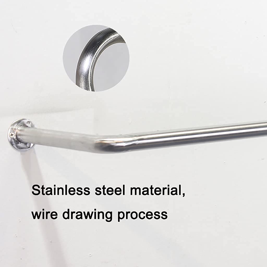 Metalowy wieszak na ubrania Wieszak na ubrania 100/120 cm Wieszak na ubrania Komercyjny wieszak na ubrania do domu, sklepu odzieżowego, wykończony stalą nierdzewną (Rozmiar: 100 × 28 cm)
