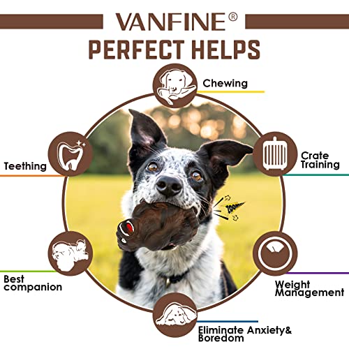 Vanfine Dog Squeaky Toys Almost Indestructible Tough Durable Dog Toys Dog Chew Toys For Large Dogs Aggressive Chewers Toys Puppy Chew Toys With Non-Toxic Natural Rubber #TOP1