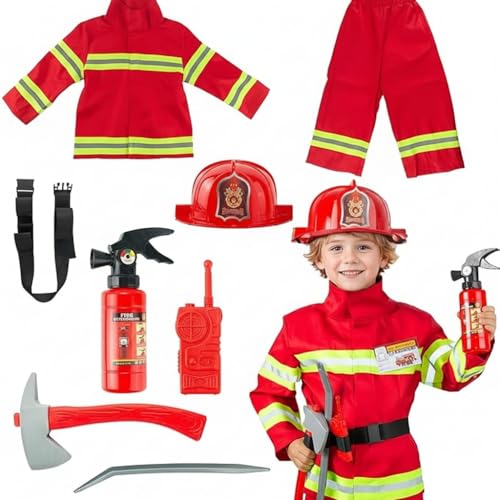 cuteDIY Kostüm Feuerwehrmann Feuerwehr Kostüm Kinder Feuerwehrmann Kostüm Kinder