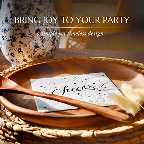 White And Gold Napkins Disposable Bar Napkins Wedding Cocktail Napkins Bachelorette Napkins Engagement Napkins Beverage Napkins Cocktail Napkins 3 Ply – Pack Of 50 By Simple-Glee #TOP3