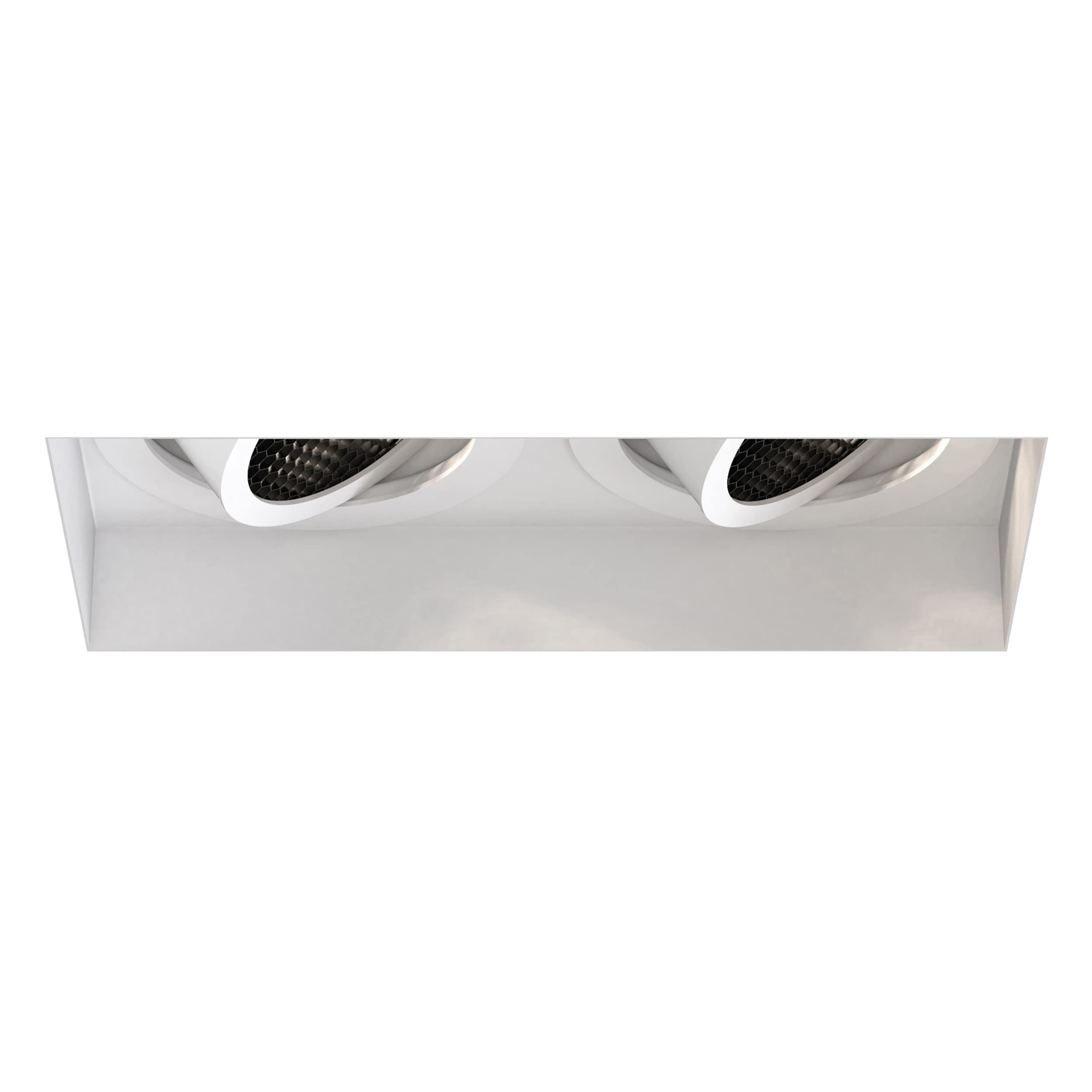 Astro Trimless Square Twin Adjustable Indoor Downlight (Matt White), GU10 LED Lamp, Designed in Britain - 1248022-3 Years Guarantee