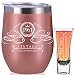 1960 60th Birthday Gifts For Women | 60th Birthday Decorations Present for Women | Funny Present Ideas Her Wife Mom | Rose Gold Wine Tumbler 12 Oz Stainless Steel Insulated Shot Glass | 60 Anniversary